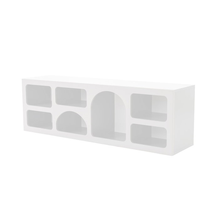 Hanah Home Consola de Salón Ferlis Blanca, 160 cm de Ancho x 51 cm de Alto x 40 cm de Profundidad, Hecha de Tablero de Melamina, Minimalista y Moderna